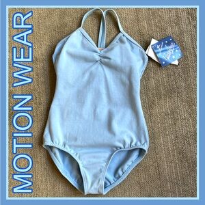 NWT ~ MOTION WEAR BABY BLUE SLEEVELESS LEOTARD - Size 12/14
